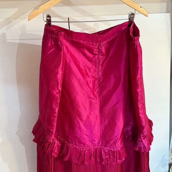 Terramina Ruffled Layers Formal Maxi Church Skirt 26 Pink Fuschia - Picture 7 of 14